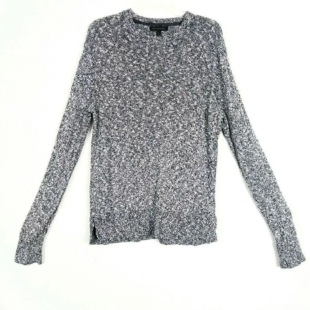 Banana Republic Grey Heathered Knit Sweater